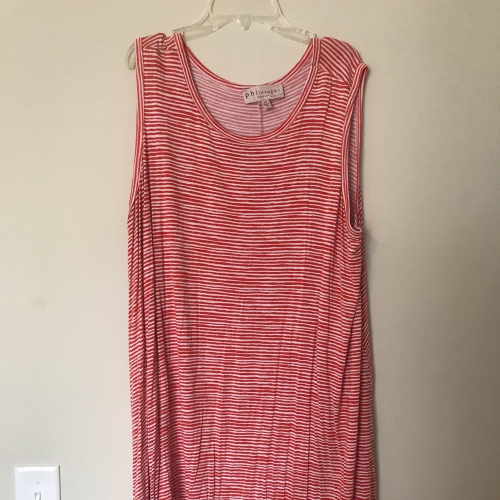 Orange Striped tanktop dress